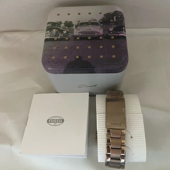 FOSSIL- Riley Multifunction Crystal Rose Gold watch - Picture 2 of 2